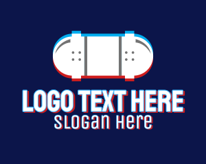 Application - Glitch Skateboard Esports logo design