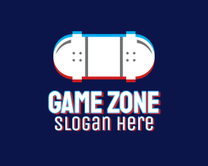 Static - Glitch Skateboard Esports logo design