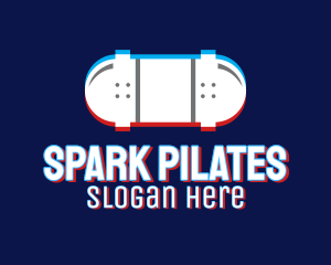 Skate Shop - Glitch Skateboard Esports logo design