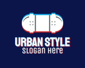 Web Host - Glitch Skateboard Esports logo design
