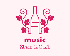 Sommelier - Grape Vine Bottle logo design