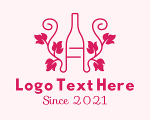 Grape Farm - Grape Vine Bottle logo design