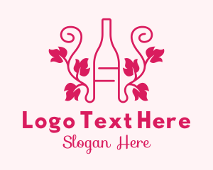 Grape Vine Bottle  Logo