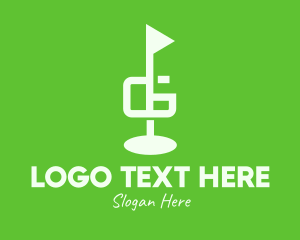 Golfer - Golf Course Letter G logo design