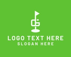 Flagstick - Golfing Sports Club Letter G logo design