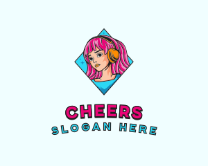 Streamer - Gaming Woman Streamer logo design