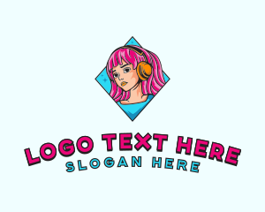 Mascot - Gaming Woman Streamer logo design