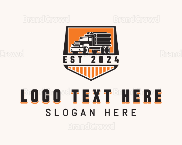 Logging Truck Delivery Logo