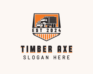 Logging Truck Delivery logo design