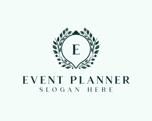 Floral Wreath Wedding Planner logo design