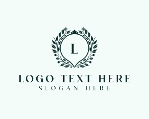 Floral Wreath Wedding Planner Logo