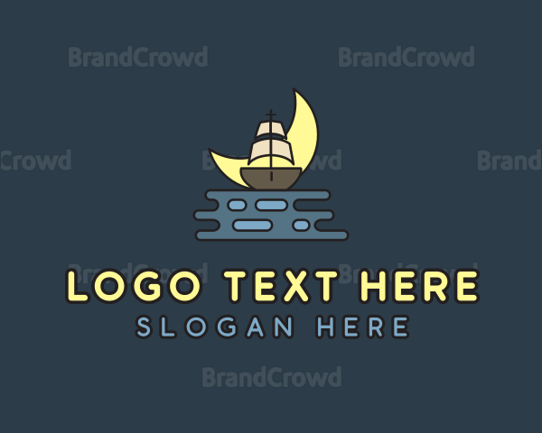 Pirate Boat Ship Logo