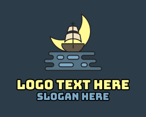 Nautical - Moon Pirate Cruise logo design