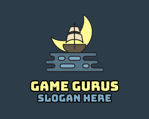 Seaman - Moon Pirate Cruise logo design