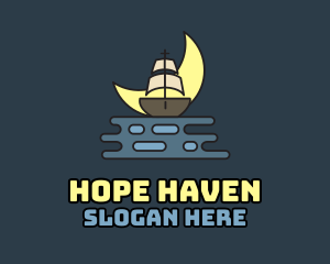 Ocean - Moon Pirate Cruise logo design