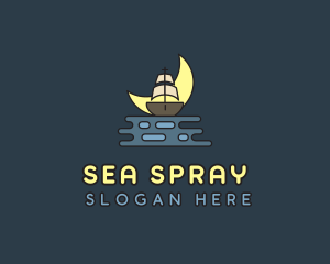 Pirate Boat Ship logo design