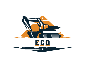 Heavy Equipment - Excavator Mining Equipment logo design