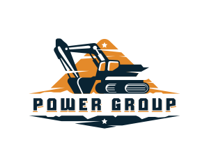 Quarry - Excavator Mining Equipment logo design
