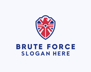 British Eagle Shield logo design