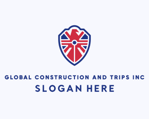 Soldier - British Eagle Shield logo design