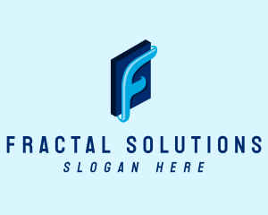 Blue Book Letter F  logo design