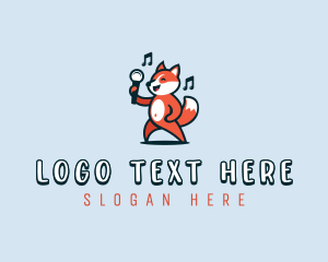 Singing - Singing Dancing Fox logo design