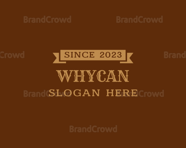 Western Style Banner Logo