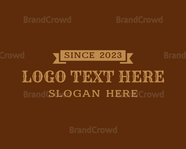 Western Style Banner Logo