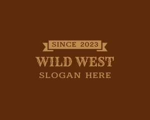 Western - Western Style Banner logo design