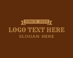 Shop - Western Style Banner logo design