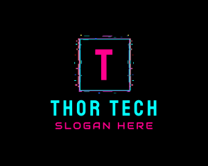 Glitch Club Tech Software logo design