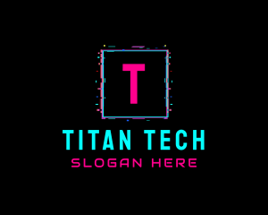 Glitch Club Tech Software logo design