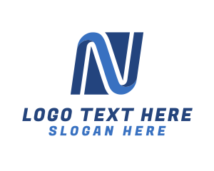 News - Modern Business Letter N logo design