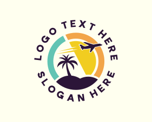 Palm Tree - Island Getaway Tour logo design