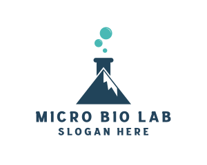 Lab Flask Science Chemistry logo design