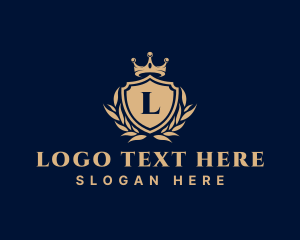 Elegant - Premium Crown Shield logo design