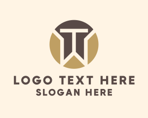 Construction - Industrial Round Badge logo design