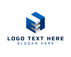 Web - Tech Data Server Letter E logo design