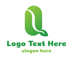 Green Leaf - Green O Leaf logo design