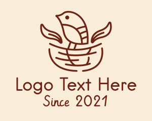 Animal - Brown Bird Nest logo design