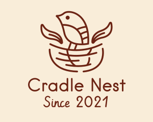 Brown Bird Nest  logo design