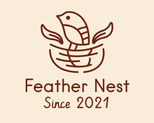 Brown Bird Nest  logo design