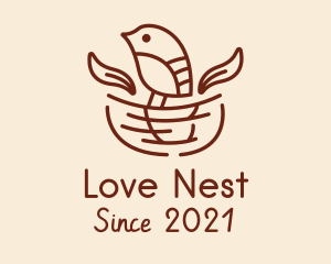 Brown Bird Nest  logo design