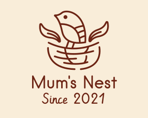 Brown Bird Nest  logo design