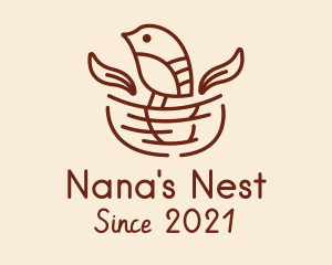 Brown Bird Nest  logo design