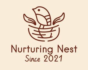 Brown Bird Nest  logo design