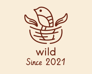 Bird - Brown Bird Nest logo design