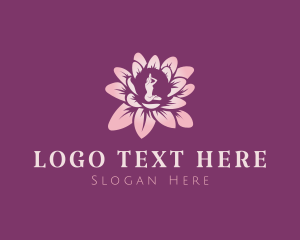 Meditation - Flower Zen Yoga logo design