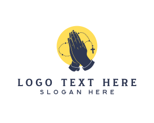 Religious Hand Rosary Logo