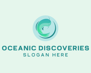 Marine Biologist - Green Catfish Aquarium logo design